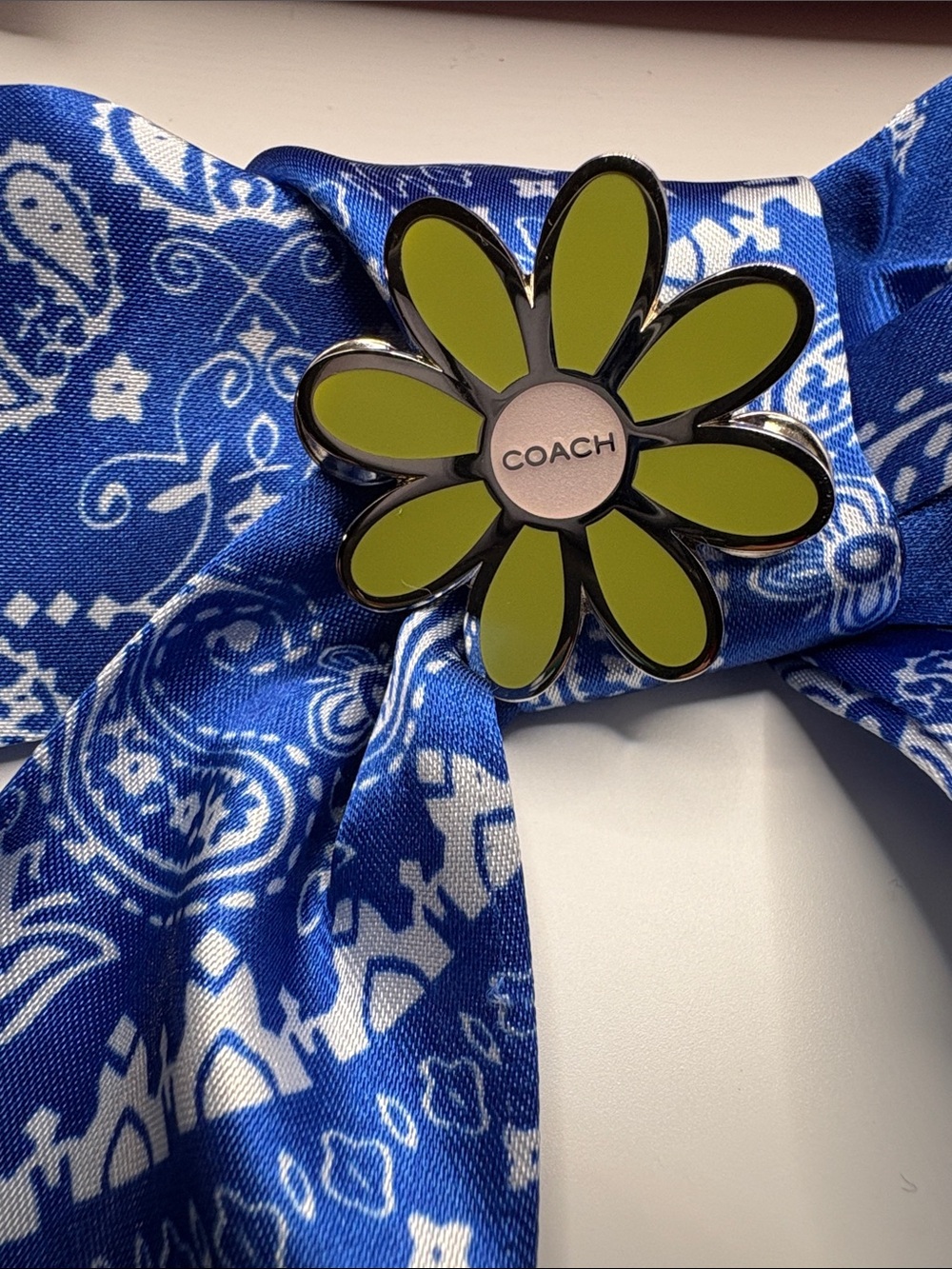 Coach Lime Green Daisy Pin